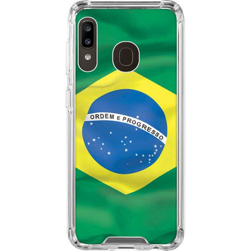 Brazil Flag Galaxy A30 Clear Case